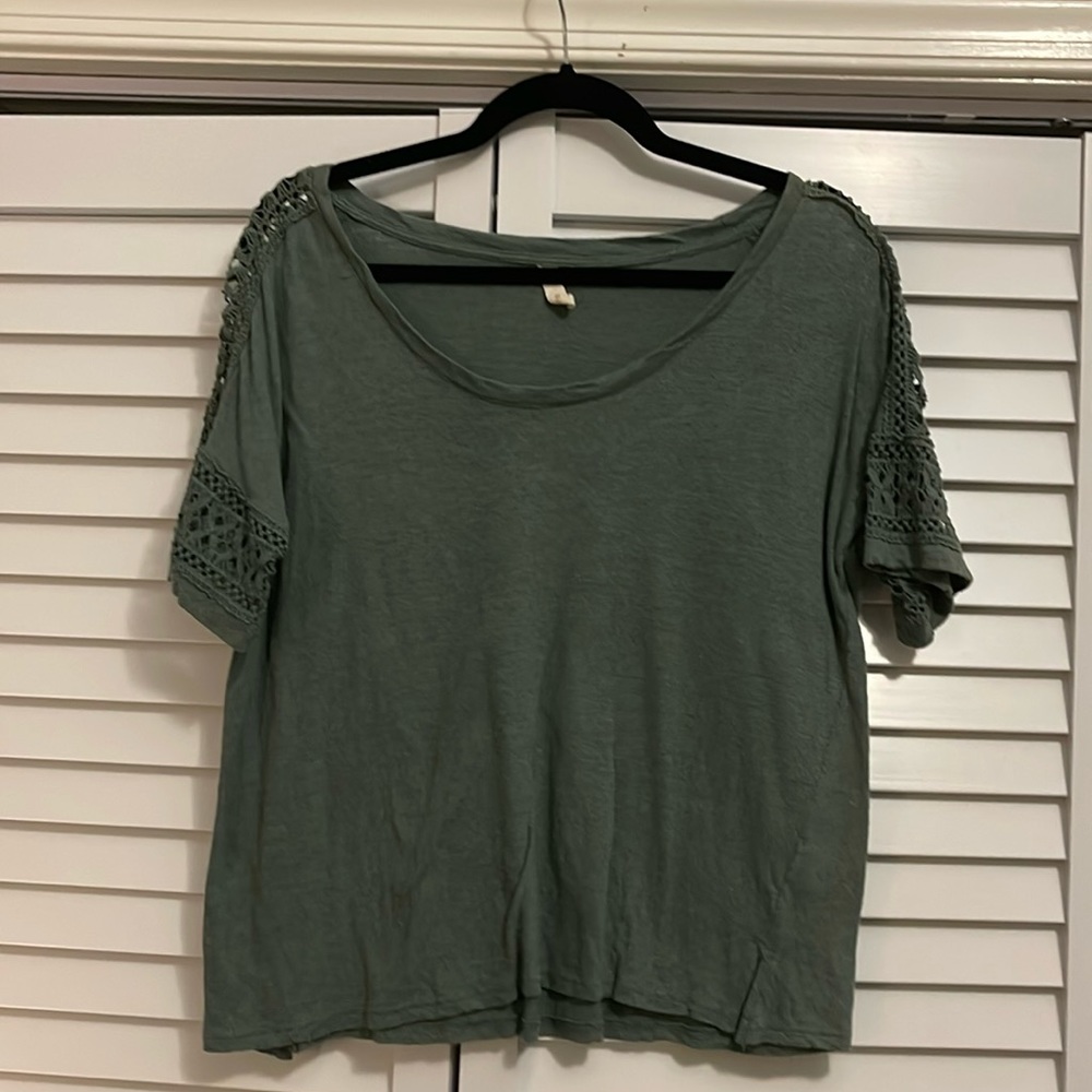 Wishlist Crochet Sleeve Top
